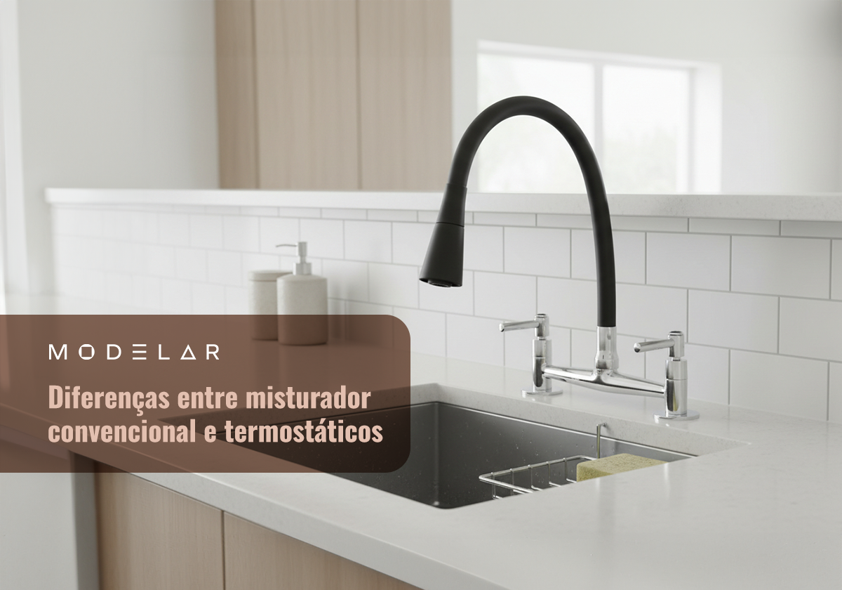 Misturador de cozinha: convencional vs termostático